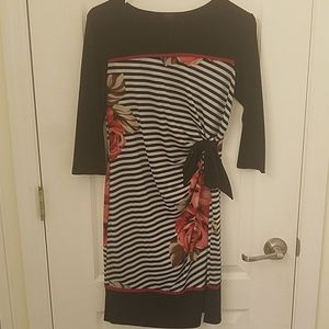 Floral Cinched Waste Dress